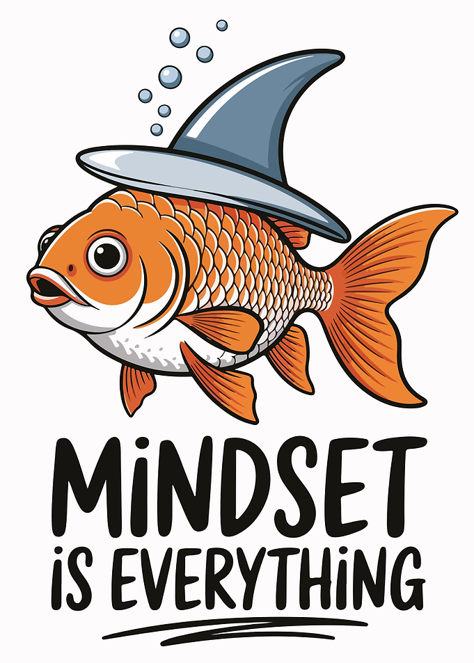 Goldfish with Shark Fin Hat