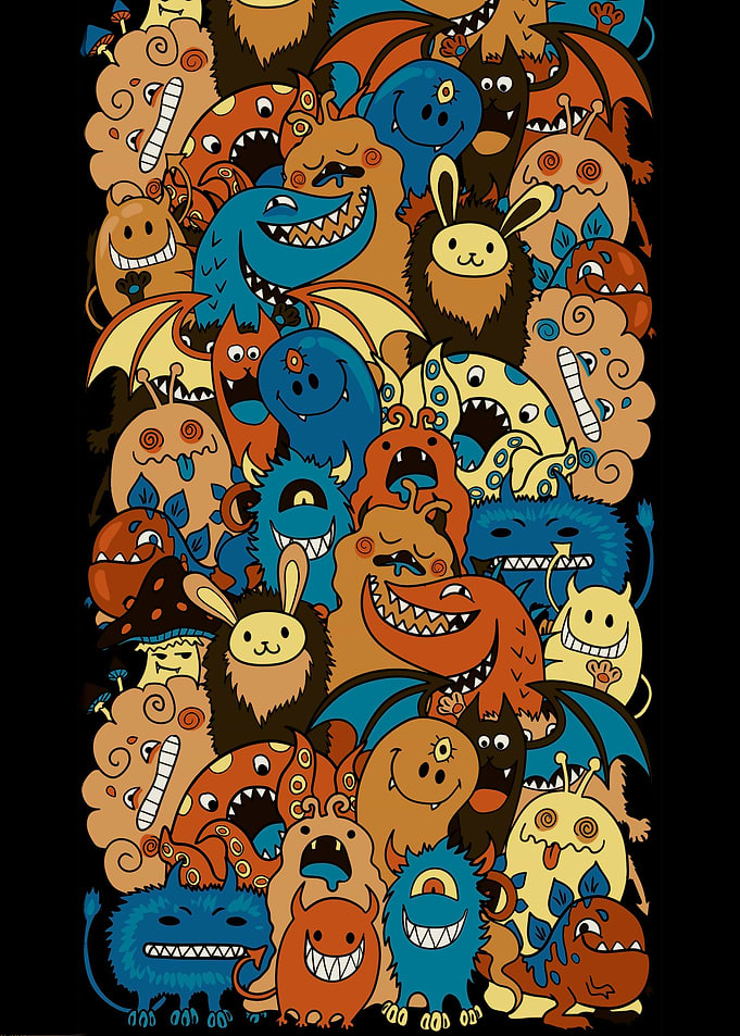 Cute Monster Doodle