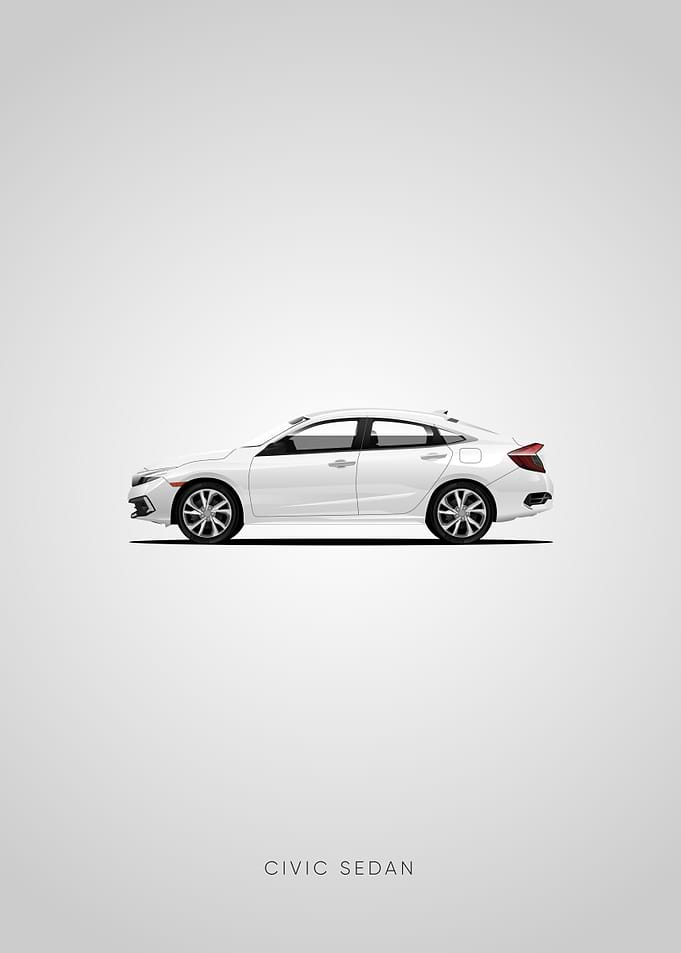 White Honda Civic Sedan
