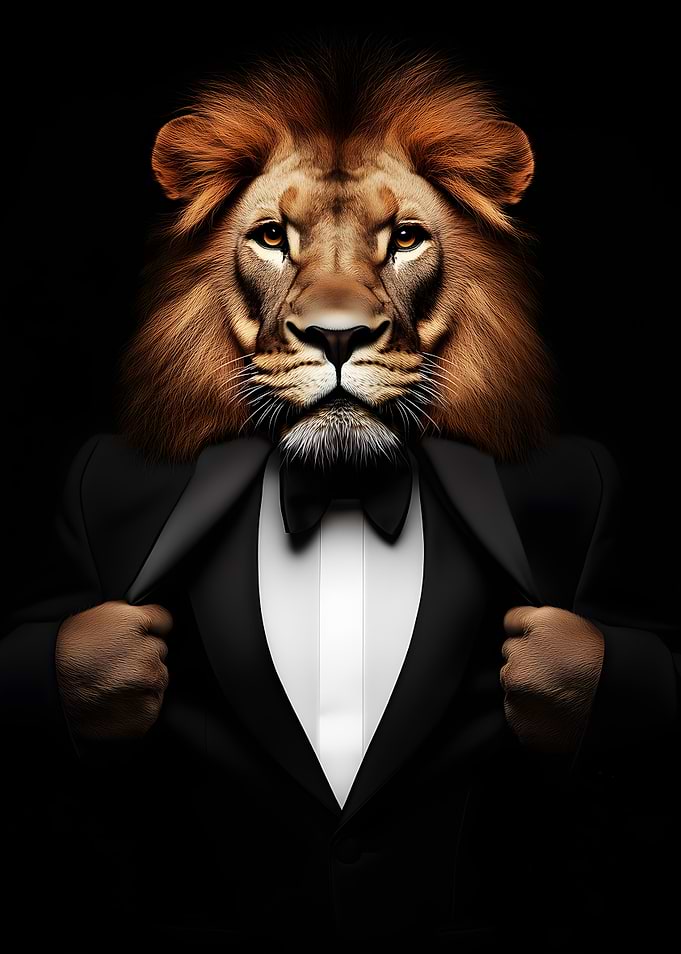Lion in Tuxedo