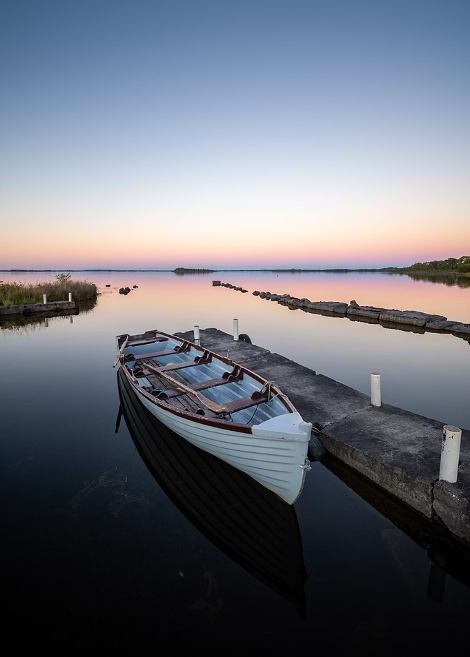 Rowboat at Sunset