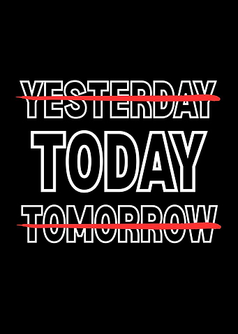 Focus on Today Motivational Quote Typography