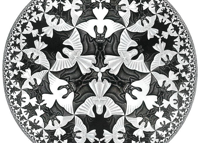 Angels and Demons, m.c. escher artwork