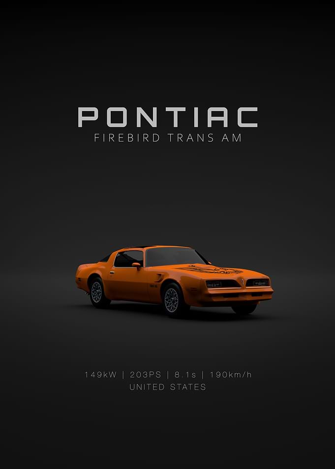 Front Pontiac Firebird Trans Am - Orange Specs