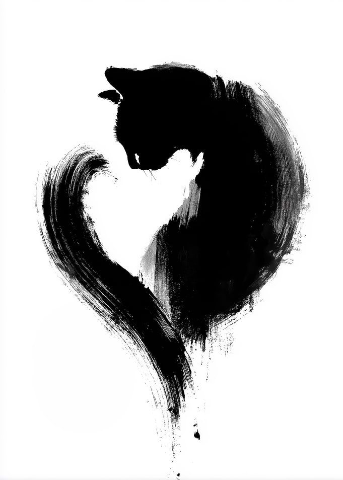 Black Cat Heart