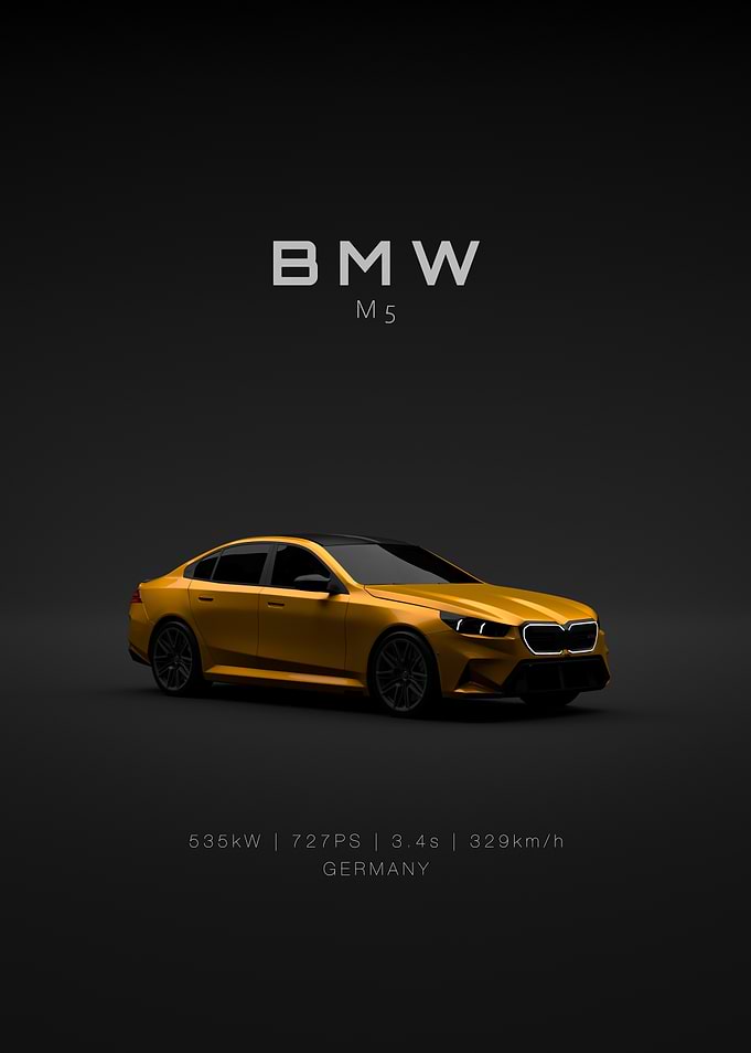 Front BMW M5 G90 2025 Orange Specs