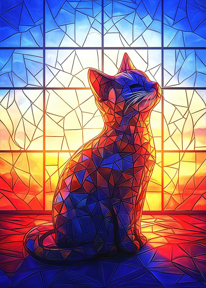 Stained Glass Cat