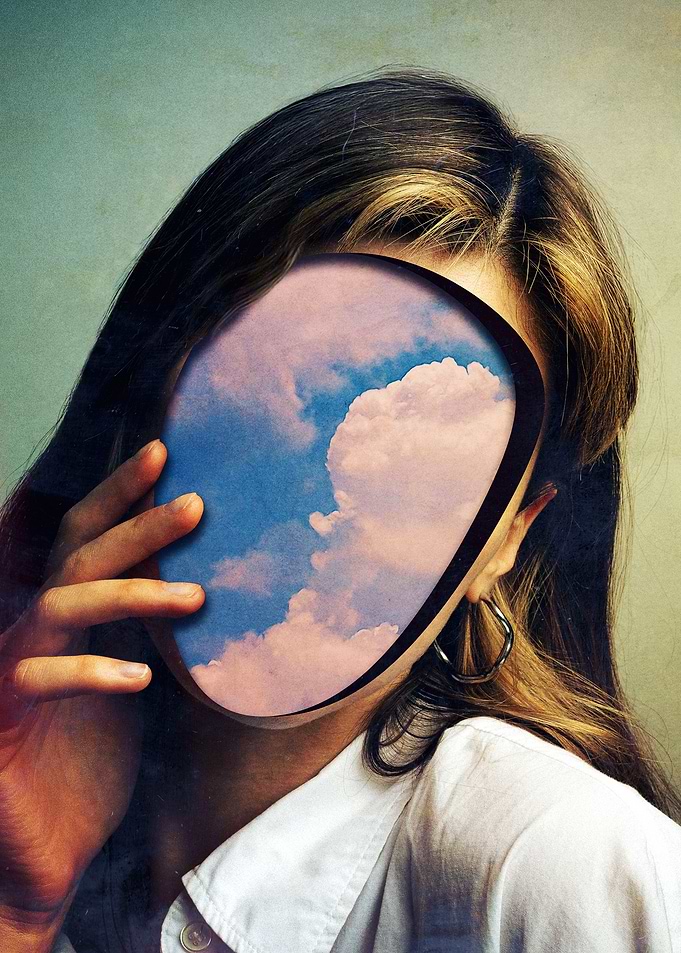 Infinite Within: A Surreal Portrait of a Woman with the Sky Inside