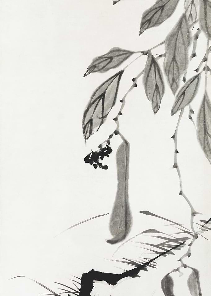 Ink Wash Painting of Branch