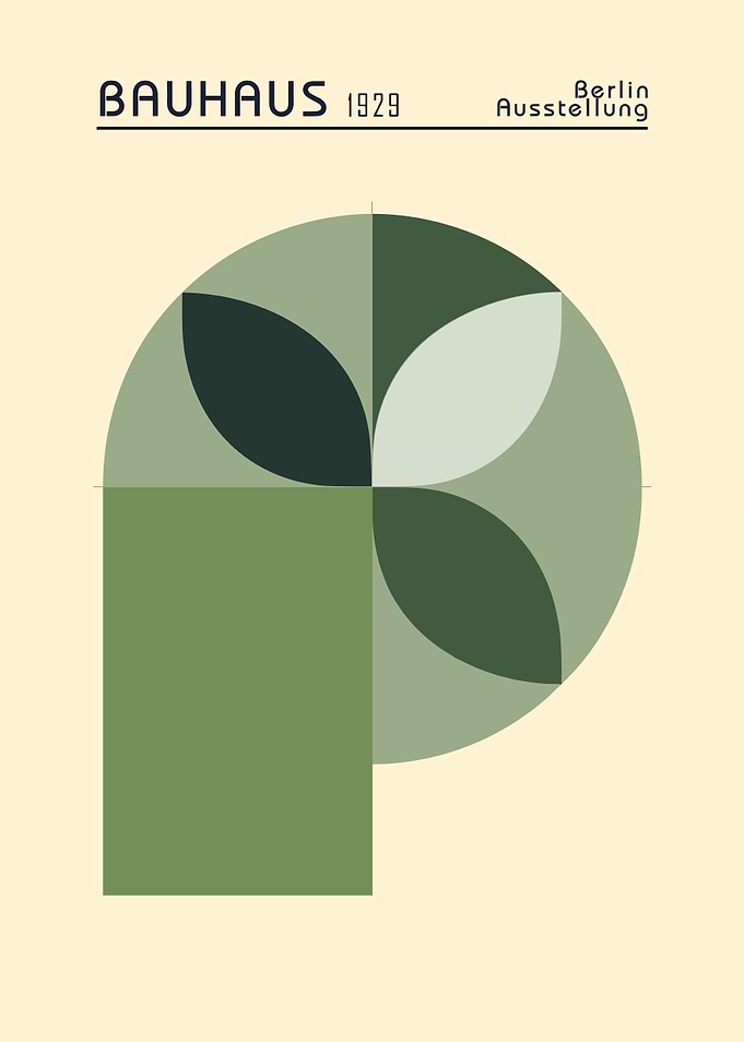 Bauhaus 1929 Green Minimalist
