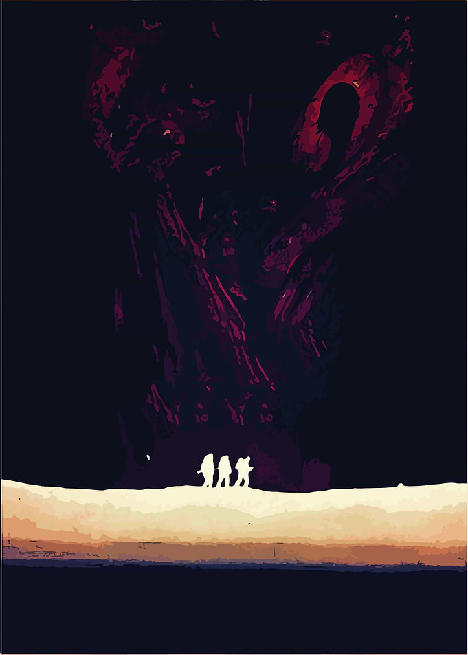 Silhouettes Against Crimson