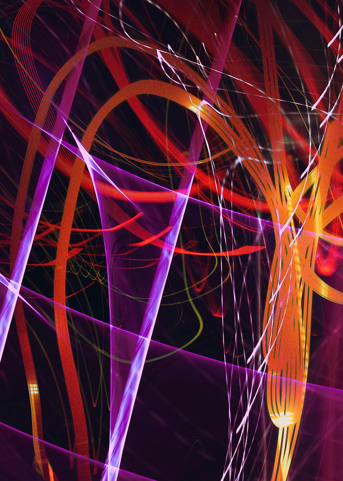 Abstract Light Trails Blur Photography Collage