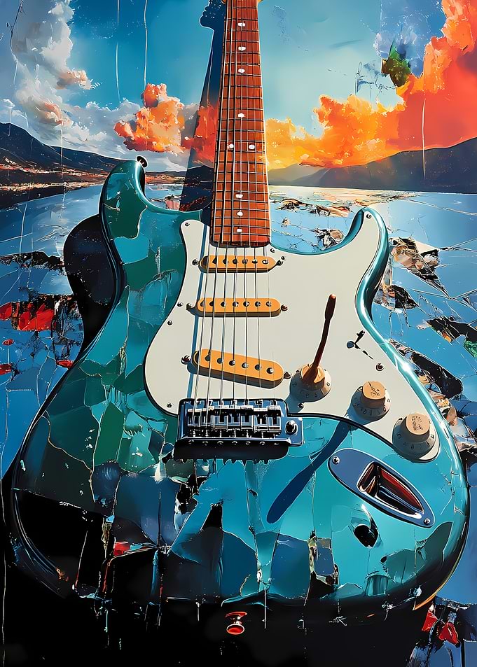 Electric Guitar Art Music