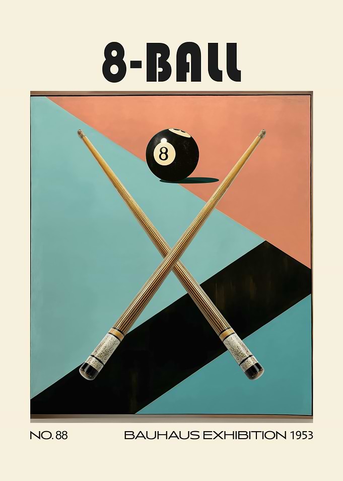 8-Ball Pool Bauhaus Mid Century