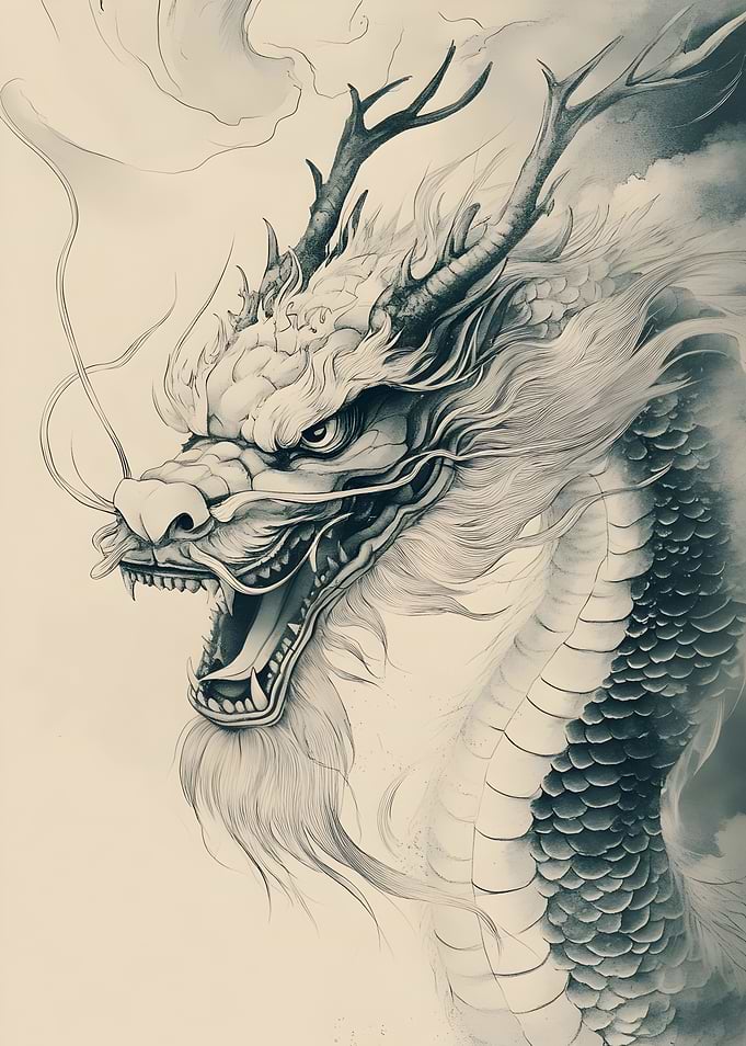 Dragon Head Illustration