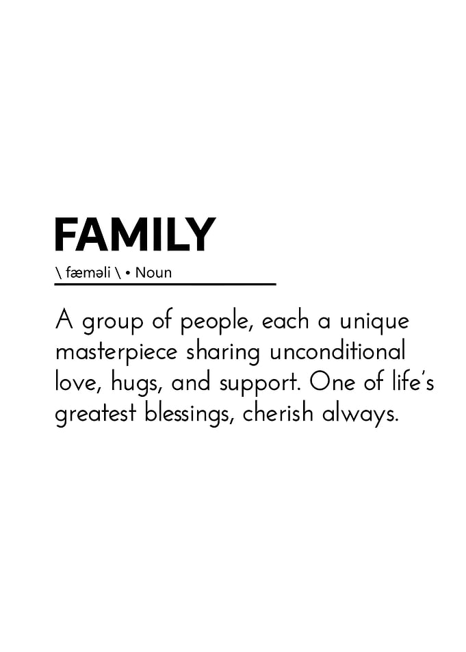 Family Definition Print
