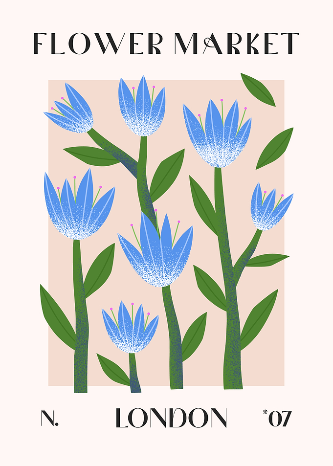 Flower Market London Poster