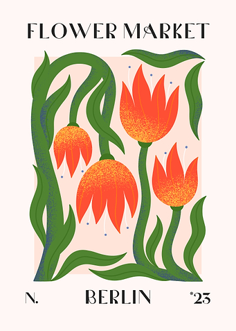 Berlin Flower Market Poster