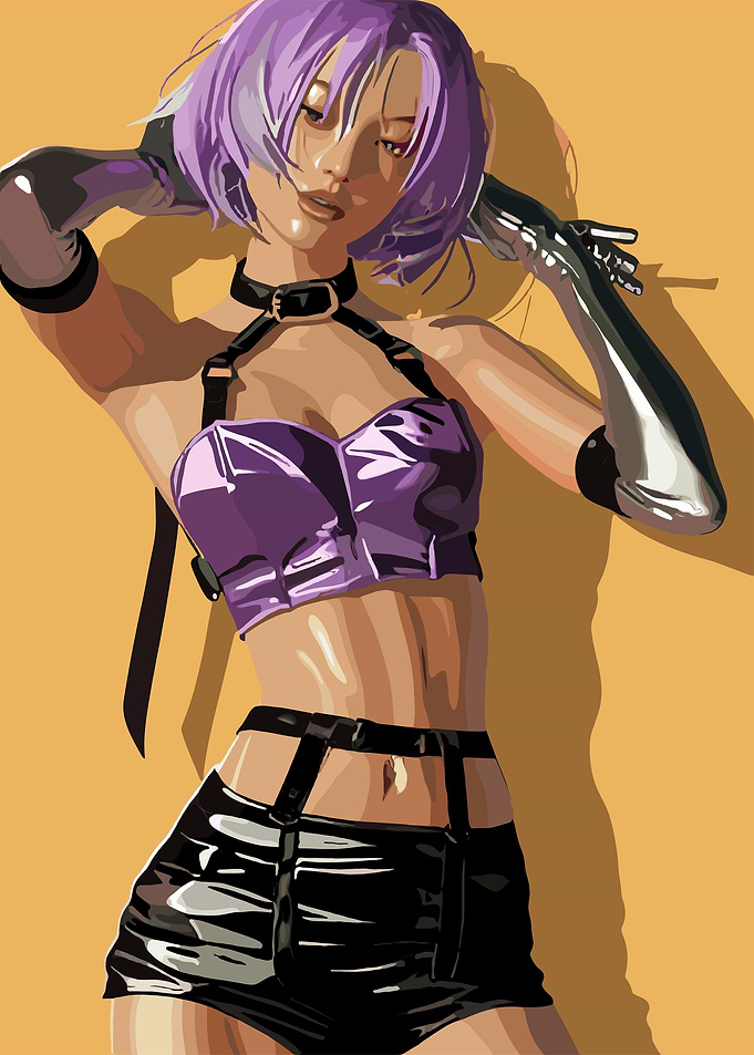 Anime Girl in Purple Outfit