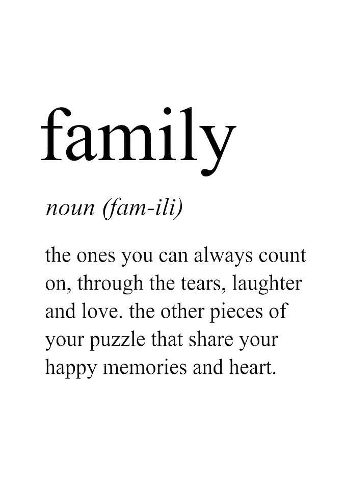 Family Definition Print