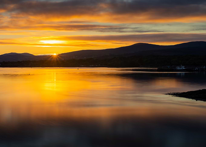 Golden Sunset Over Water