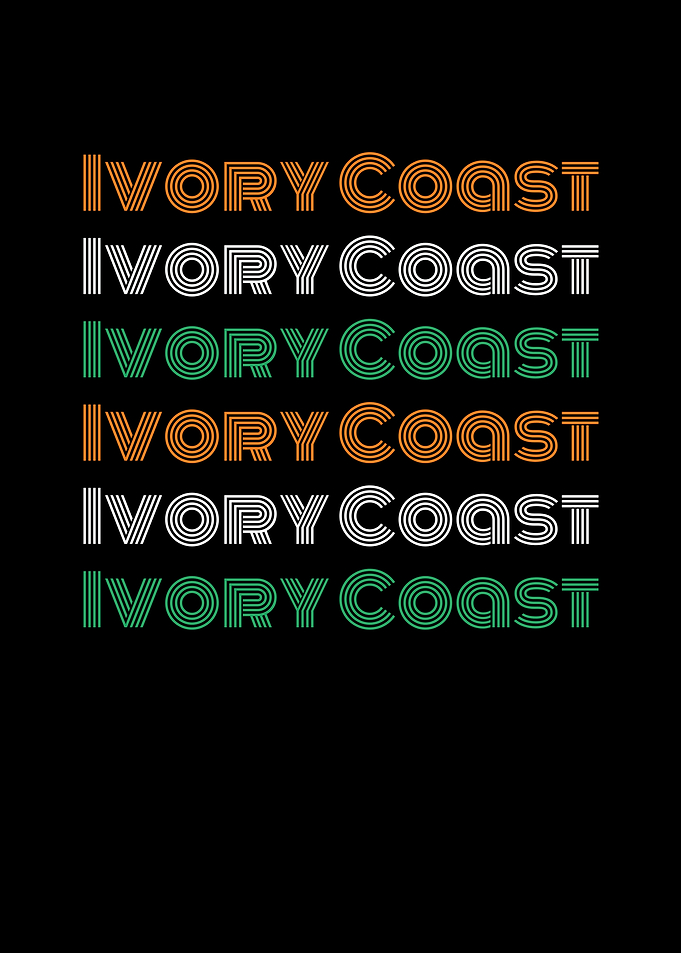 Ivory Coast Text Art