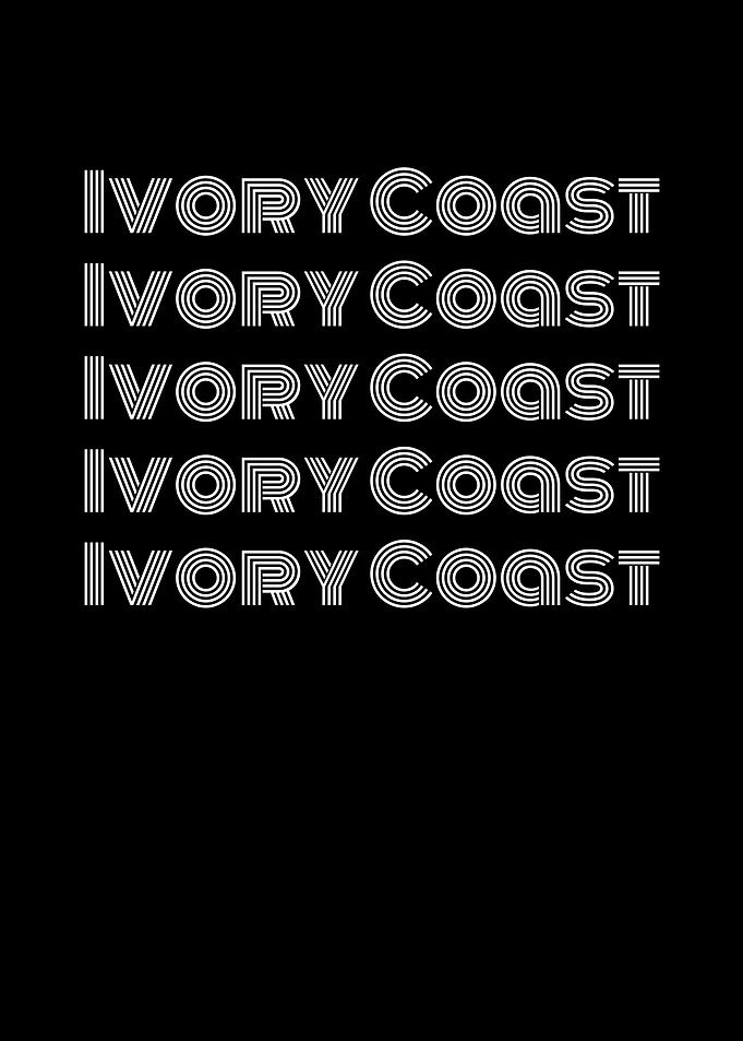 Ivory Coast Text Art