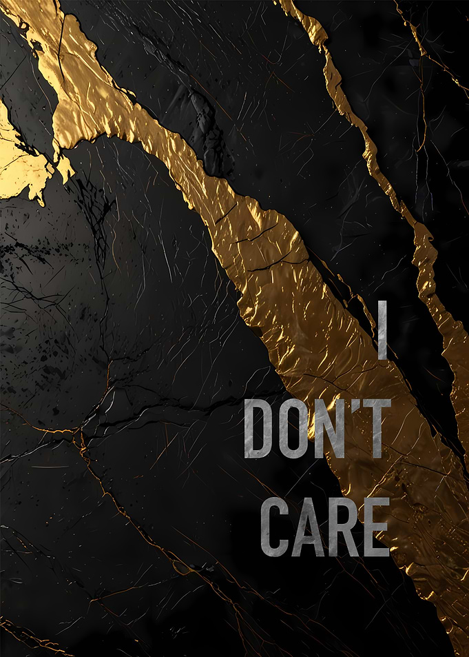I Don't Care Marble Art
