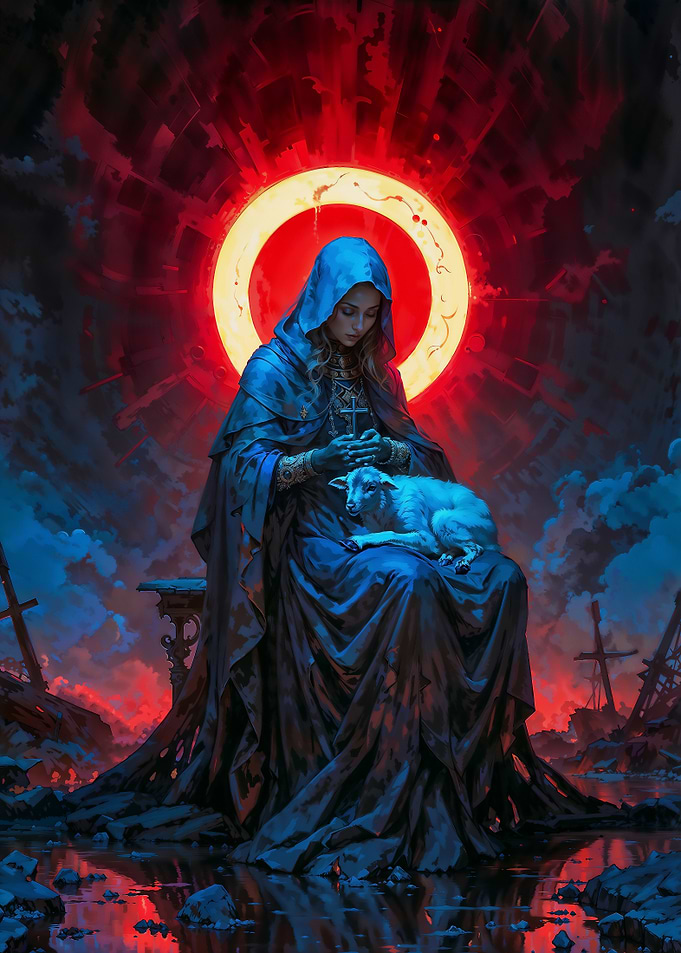 Holy Mary with Lamb