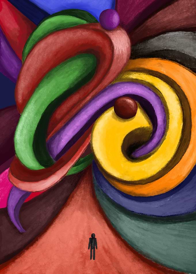 Abstract Swirling Forms
