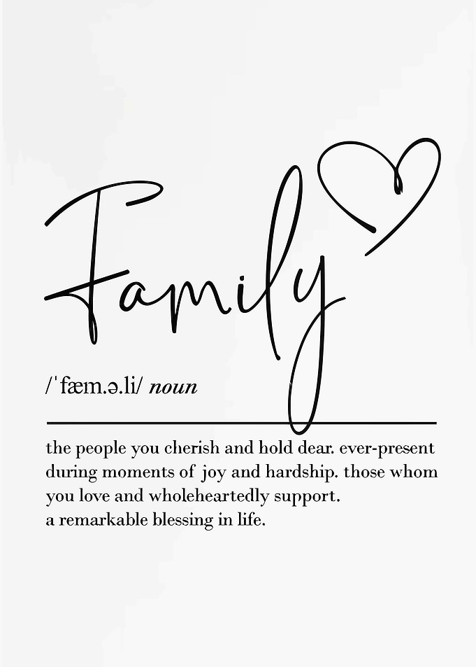 Family Definition Print