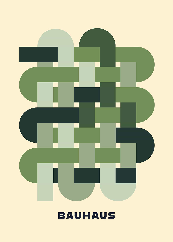 Bauhaus Fabric Art Mid Century
