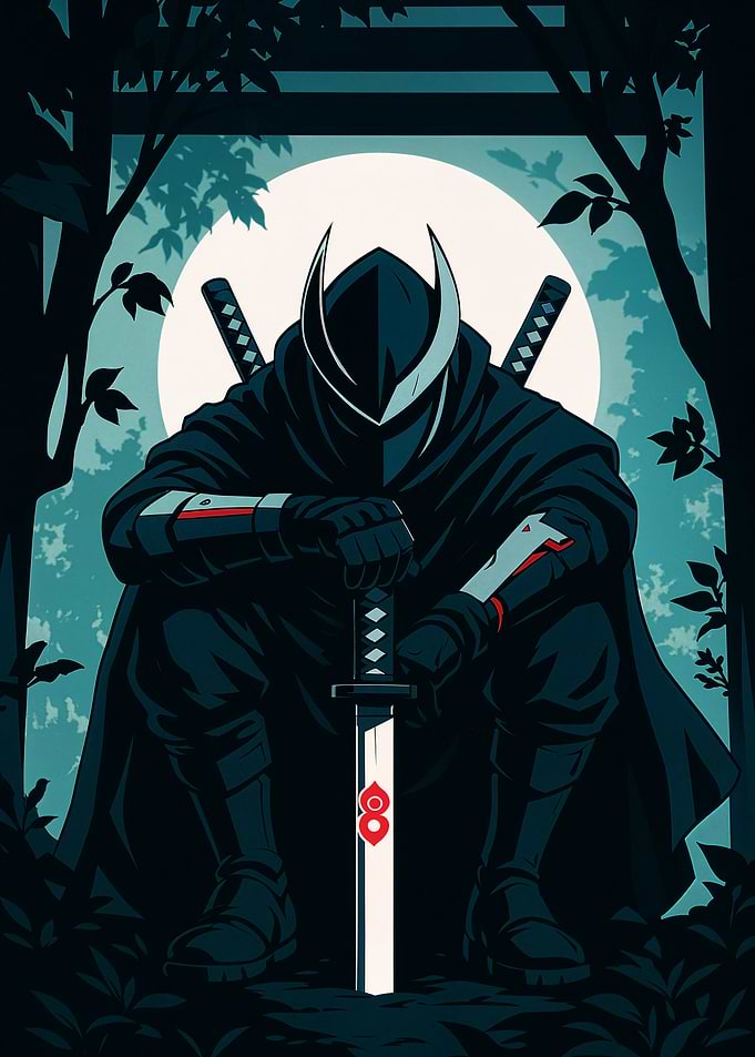 Samurai Warrior Illustration