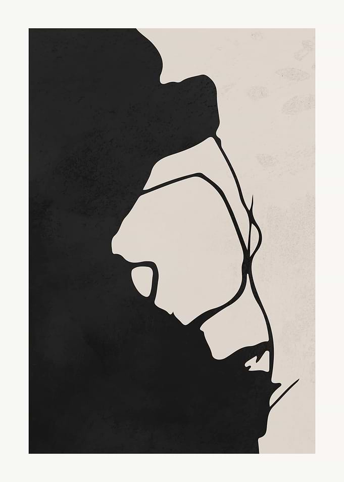 Abstract Black and White Art