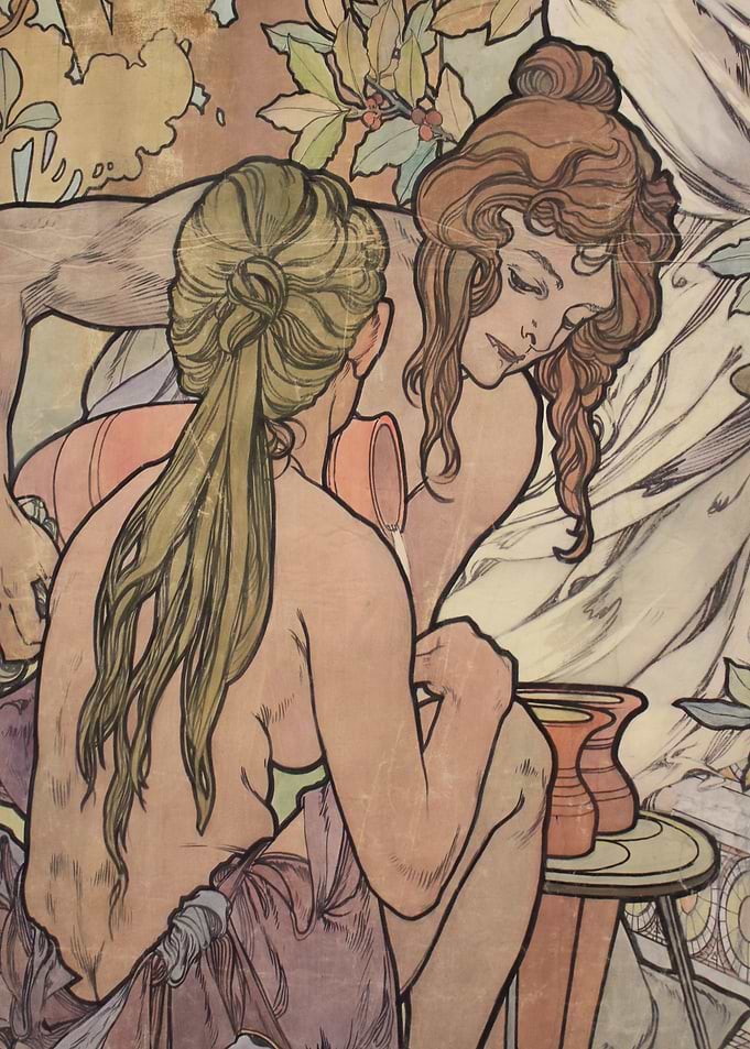 Art Nouveau Women with Pitchers