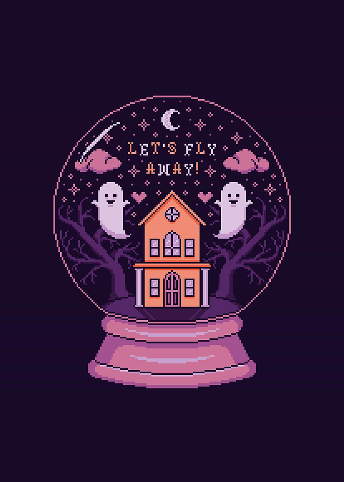 Pixel Snow Globe