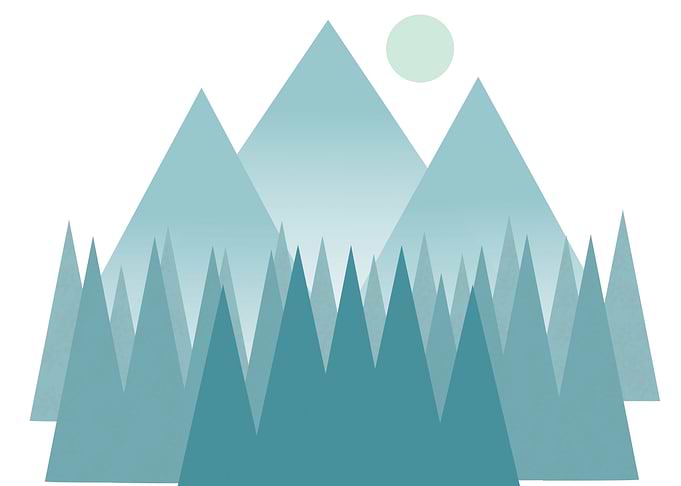 Mountain Range Minimalist Art