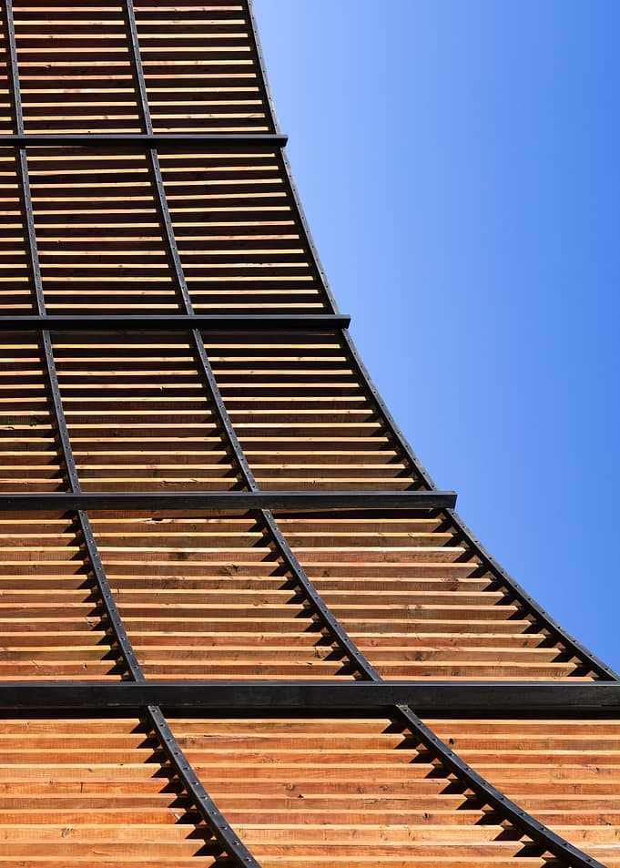 Curved Wooden Wall