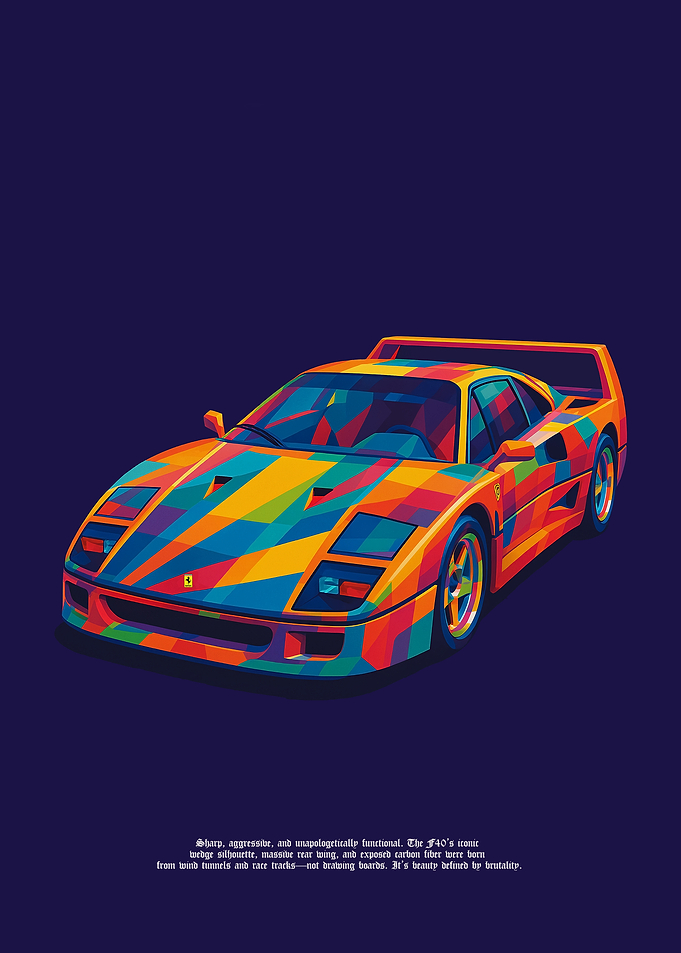 Ferrari F40 Pop Art