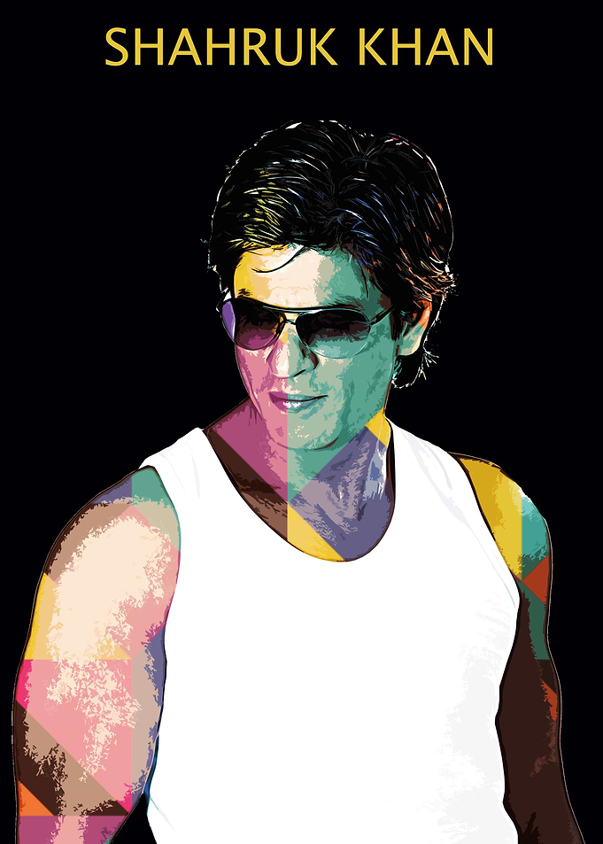 Shah Rukh Khan Pop Art Portrait