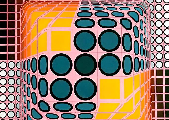 Victor Vasarely Op Art Cube