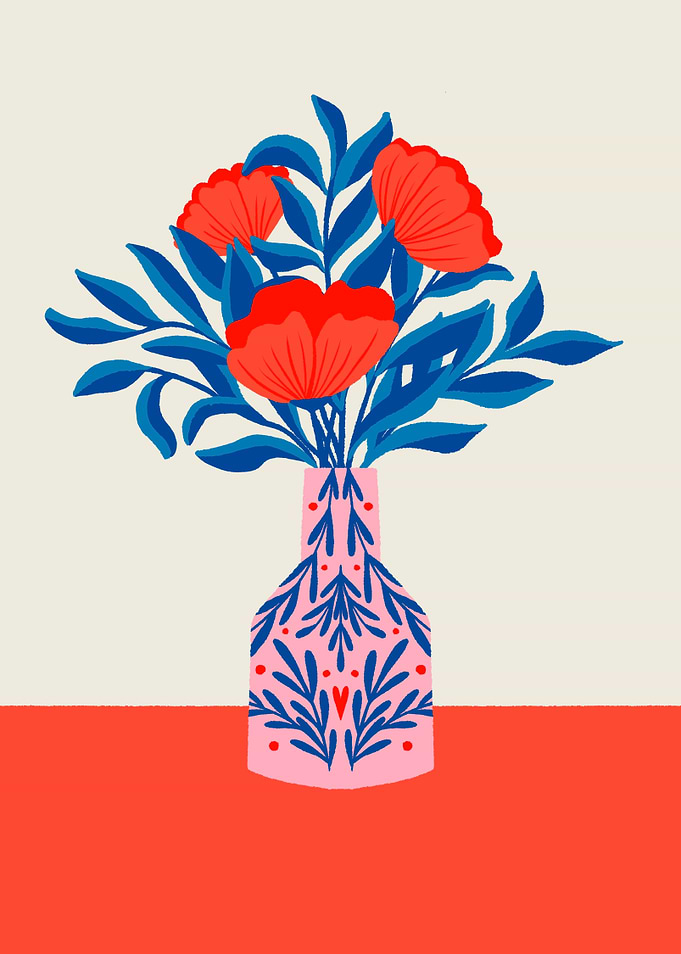Poppies in a vase