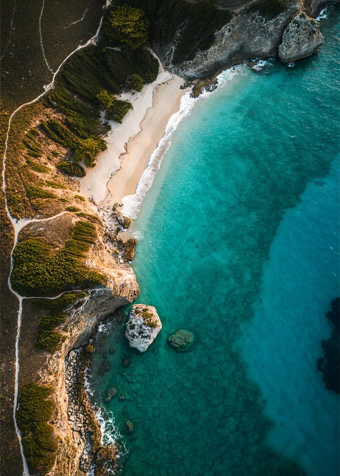 Aerial View of Coastal Cliffs
