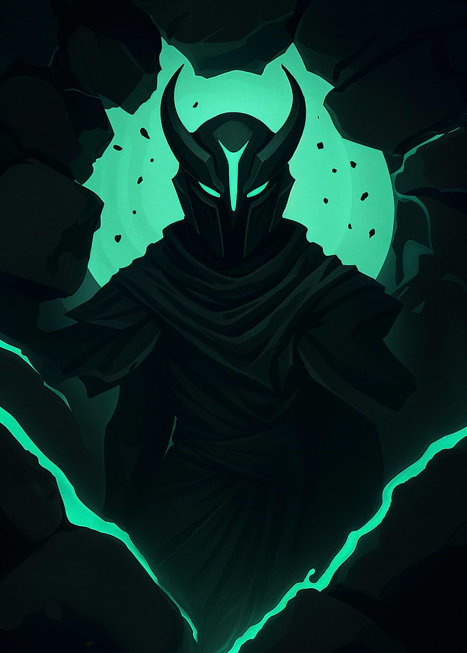 Dark Knight in Green Glow