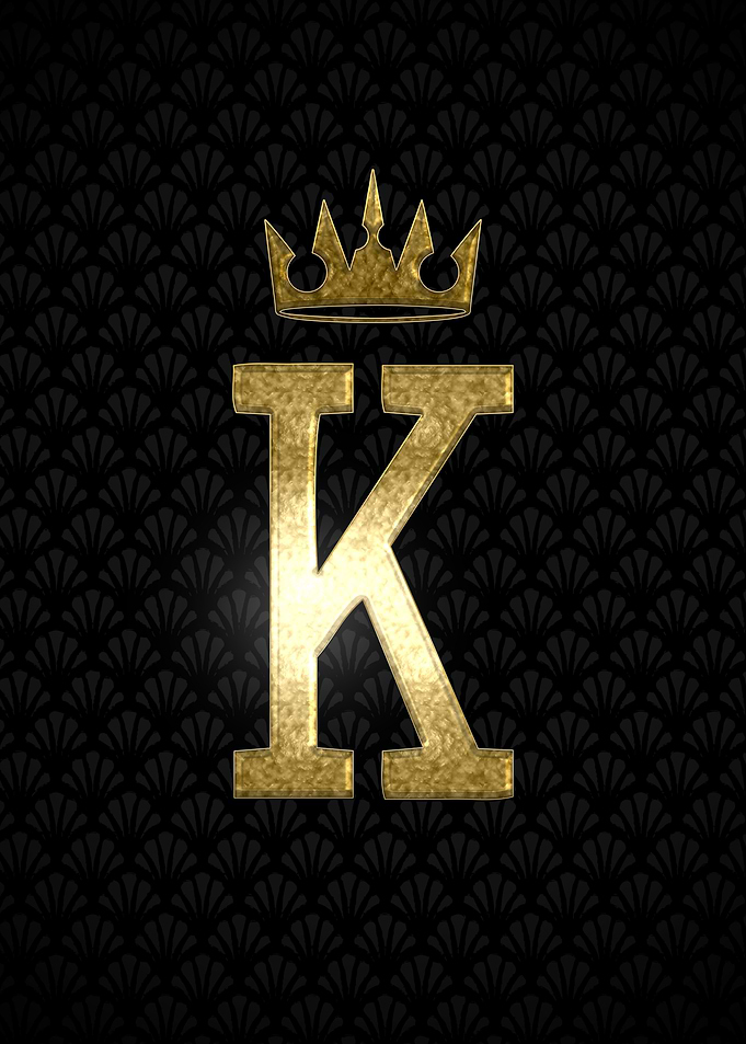 Golden K with Crown