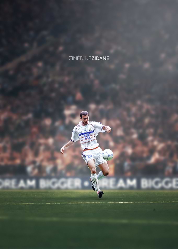 Zinedine Zidane Football Action