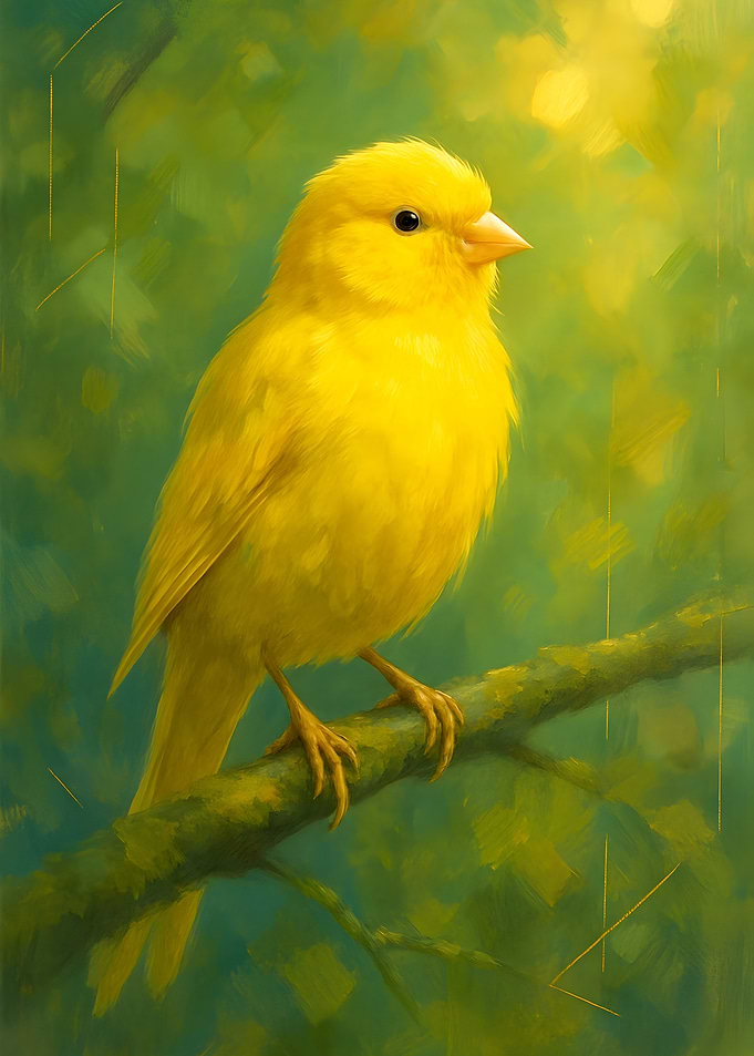 Yellow Canary on Branch
