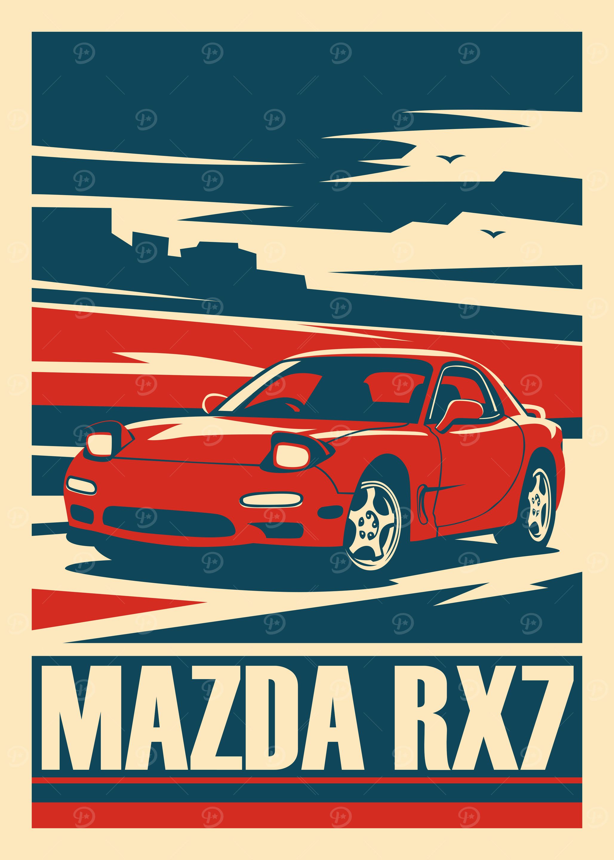 Mazda RX7 Poster