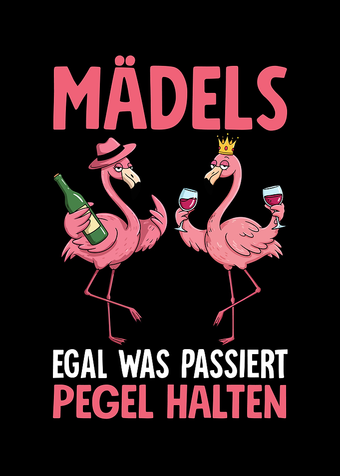 Flamingo Friends Wine Quote