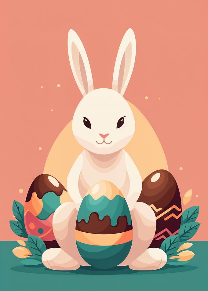 Easter Bunny with Eggs